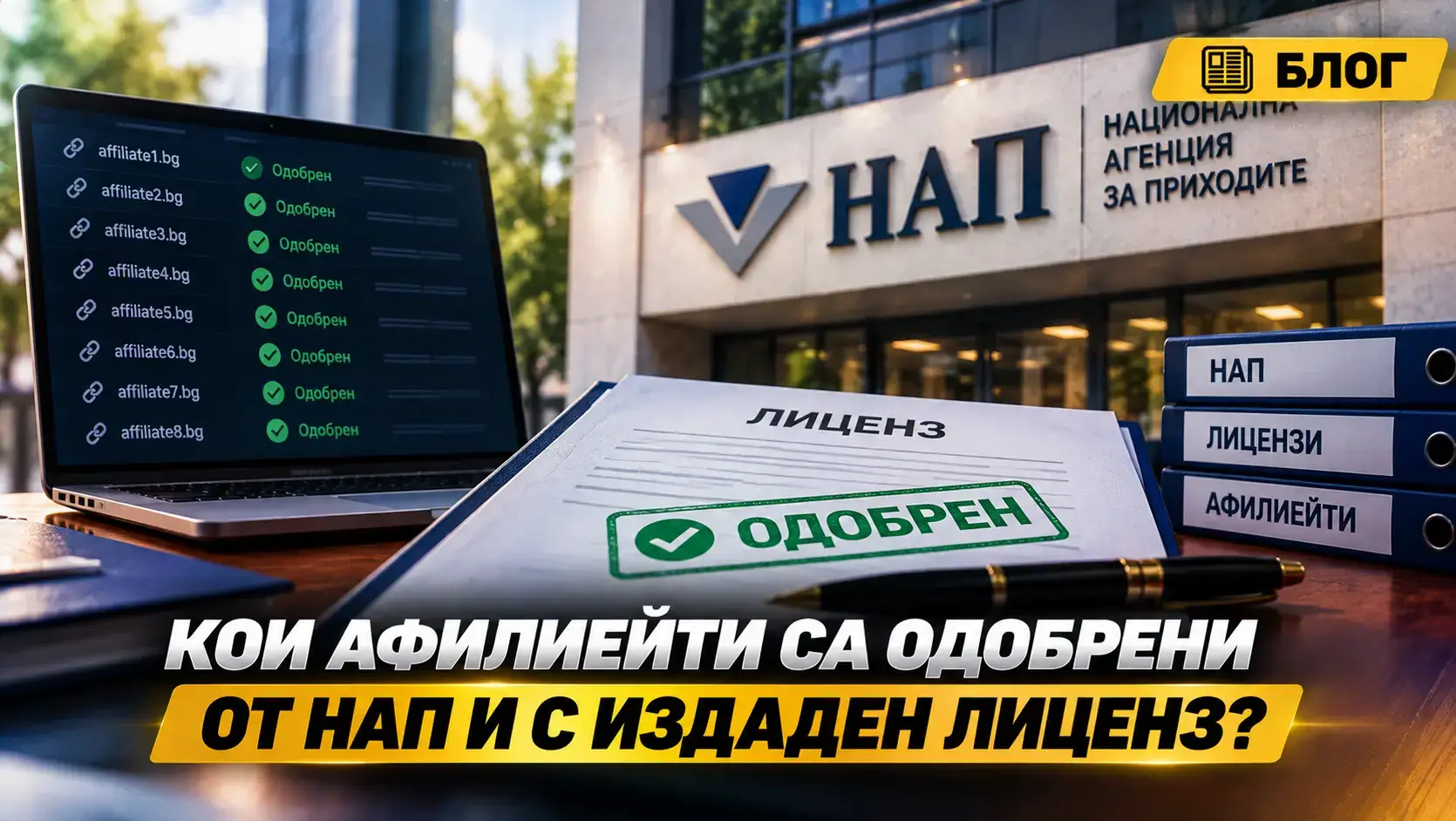 Колко афилиейти са подали искане за лиценз от НАП и колко са одобрените?